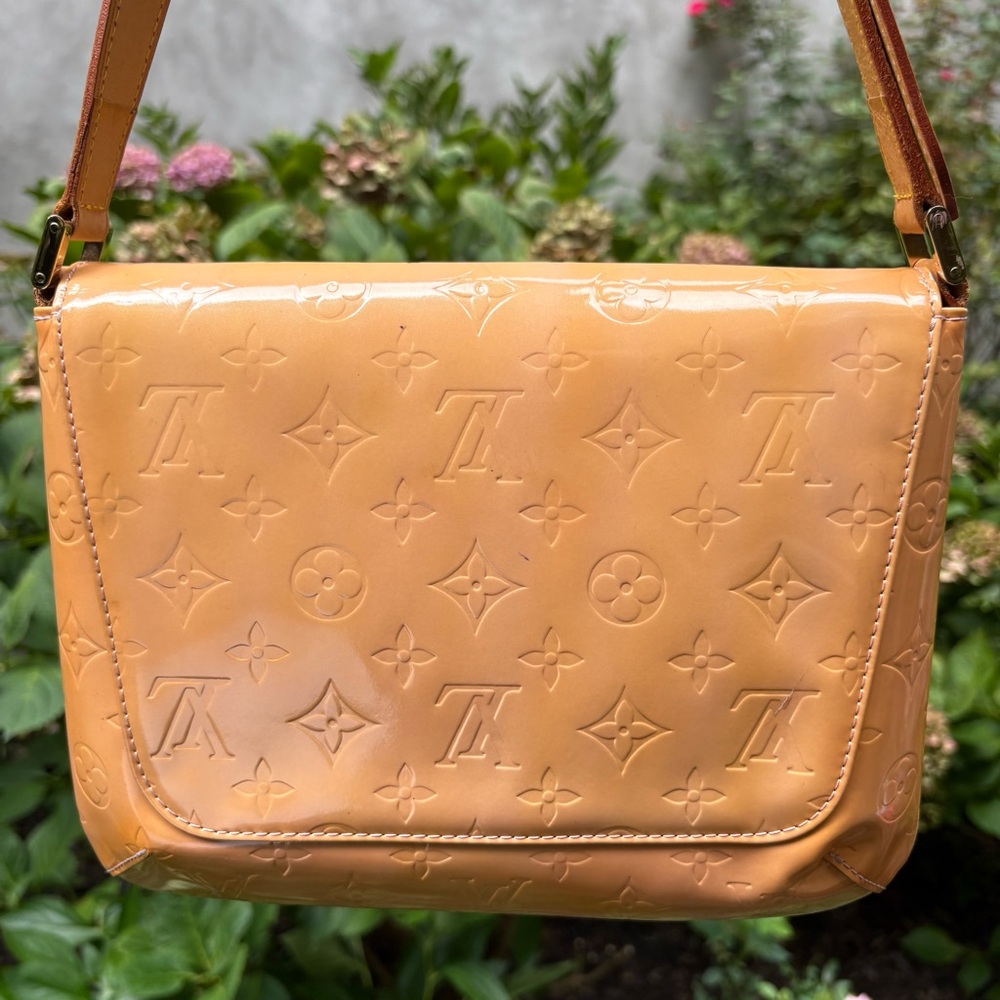 Louis Vuitton Creamsicle & Pink Thompson Street Vernis Leather Monogram Bag EUC - Picture 3 of 17